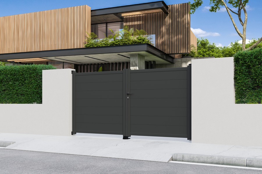 Portail battants Copenhague proposé par SONNIER Bois et vendu sur fenetre38