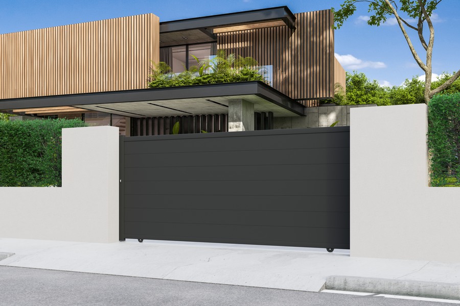 Portail coulissant Copenhague proposé par SONNIER Bois et vendu sur fenetre38 Portail coulissant Copenhague proposé par SONNIER Bois et vendu sur fenetre38